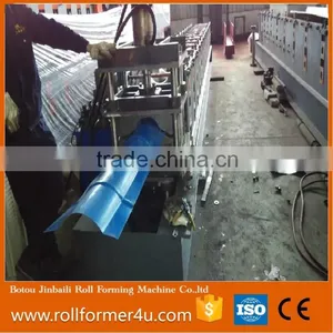 Colour Steel Roof Ridge Cap Rollformer Metal Roof Tile Ridge Cap Rollforming Machine thumbnail-1