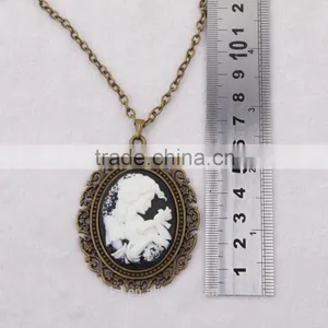 Fashion Jewelry Necklace Steampunk Necklace Classical Silhouette Cameo 2015 New Party Dress Made in China Yiwu thumbnail-5