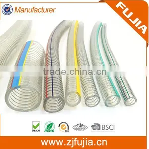 Fleixble Transparent Pvc Spiral Steel Wire Reinforced Hose thumbnail-1