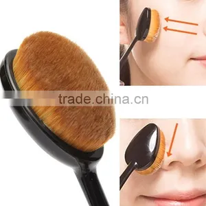 2016 New Hotsell High Quality Oval Tooth Shaped Makeup Brush 10 Pcs/set thumbnail-1