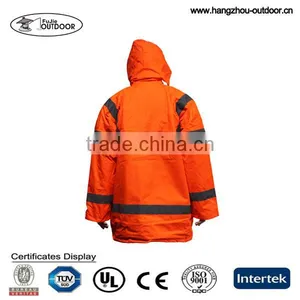Orange Outdoor 3M Reflective Winter Jacket Safety Clothes thumbnail-2