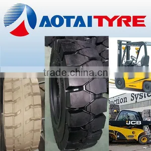 Chinese High Quality Resilient Polyurethane Bobcat Linde Forklift Solid Tyre 16x6-8 thumbnail-1