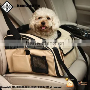 Portable Breathable Pet Booster Seat With Storage Pocket Car Pet Carrier thumbnail-2