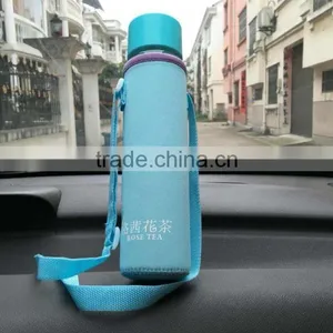Glass Water Bottle - Eco-friendly Borosilicate Glass, No BPA, PVC and Lead, With Portable Nylon Sleeve, thumbnail-4
