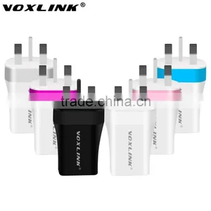 VOXLINK CE/FCC/ROHS Certificates 5V 3.4A 3 USB Ports Wall Charger With UK Plug Adapter thumbnail-1