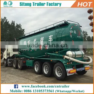3 Axles V Shaped 45m3 Bulk Cement Silo Trailer Powder Transport Dry Bulk Trailer thumbnail-1
