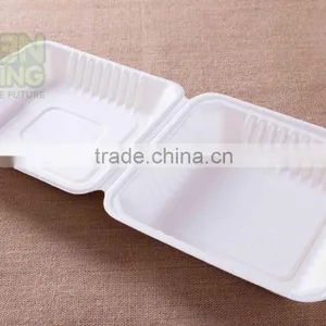 Biodegradable Custom Printed Microwaveable Containers 8''x8''x3'' B021 thumbnail-2