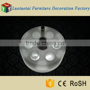 L43*W43*H18cm Swimming Pool Floating Illuminated LED Wine Tray/ice Bucket LED thumbnail-4