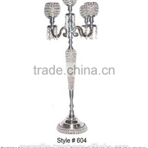 CRYSTAL CANDELABRA CENTERPIECE FOR WEDDING thumbnail-5