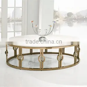 C366-1 Stainless Steel Marble Coffee Table thumbnail-5