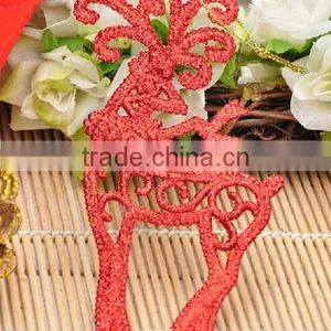 15051809 Hanging Cheap Christmas Plastic Glitter Snowflake thumbnail-5