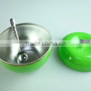 4 Pcs Apple Style Stainless Steel Salt and Pepper Shaker Whit Clourful thumbnail-5