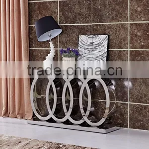 Ring Metal Base Marble Hotel Console Table thumbnail-2