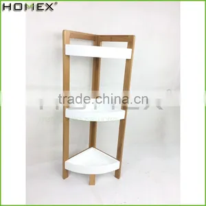 Bamboo Bathroom Shelf Shower Corner Storage Rack Homex-BSCI Factory thumbnail-1