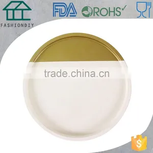 Gold Round Concrete Tray for Fruit/pen/jewelry thumbnail-1
