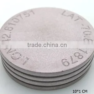 4 Set Engraved Concrete Coasters With Cork Back thumbnail-2
