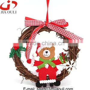 Hot Sales Christmas Decoration Christmas-crafts, Rattan Christmas Wreath Ornament thumbnail-2