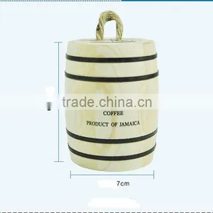 Small Recycle Wooden Small Keg for Coffee Bean thumbnail-1