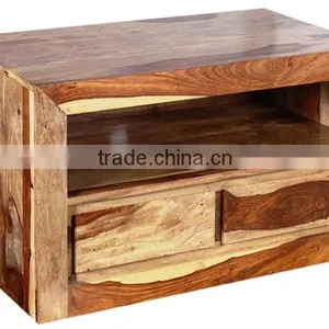 Classic Finish Wooden TV Stand With Drawer thumbnail-1