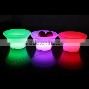 Modern Design LED Furniture, Led Plastic Flower Pot, Wedding Luminous Flower Pot thumbnail-5