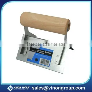 Outside Corner Trowel, Garden Trowel, Bricklaying Trowel W/wood Handle thumbnail-1