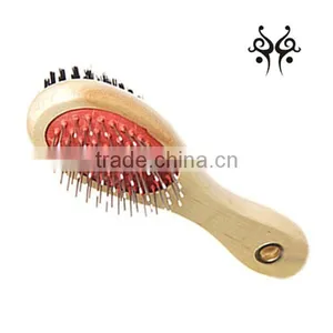 Wooden Handle Double-Sided Pet Brush Dog Brush For Pet Grooming thumbnail-1