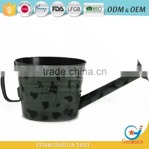 8 Inch Galvanized Flower Planters Pots for House Plants Metal Plant Pot thumbnail-1