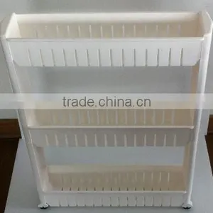 Folding Bath Kitchen Laundry Room Organizer Rack Small Plastic Shelf thumbnail-1