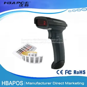 HBA-1698 USB Portable Barcode Scanner 1D Bar Code Reader Laser Barcode Scanner thumbnail-1