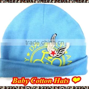Cotton Beanie Baby Hats With Embroidery Pattern thumbnail-1