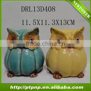 New Design Ceramic Owl Plant Pots for Home and Garden Decoration thumbnail-1