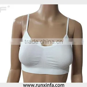 Women V-neck Nylon Spandex Yoga Sport Bra Tops With Spaghetti Strap thumbnail-1
