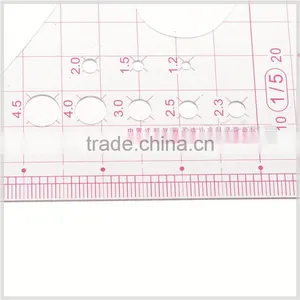 Kearing Brand Plastic 1/5 Scale Sandwich Line Printing Flexible Ruler #8515 thumbnail-3