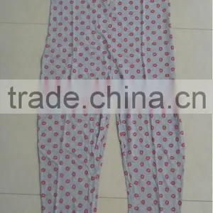 2015 Latest Design Pajama Set , Fashionable Cotton Sleeping Pajama ,sleepwear thumbnail-1