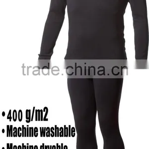 Custom Mens Pure 100% Merino Wool Outdoor Winter Sports Long Sleeves Fleece Thermal Underwear Thicke Tops&bottom Epedition Weigh thumbnail-1