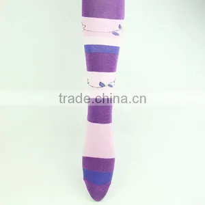 Purple Long Socks For Girl Tights Lady Strip Tight Socks thumbnail-5
