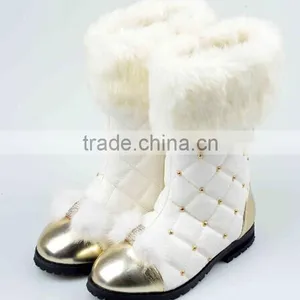 Pink Winter Safety Soft Sole Leather Boots for Babies thumbnail-6