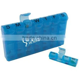 28 Compartment 7-Day Med Minder Pill Box - Holds 4 Removable Pill Compartments and Comes With Your Logo thumbnail-1