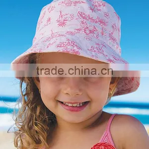 Hot Selling Girls Sunhat With Pink And Red Summer Sun Reversible Bucket Hat Girl Summer Hat Kids Wear A-NP-KC905-343 thumbnail-1