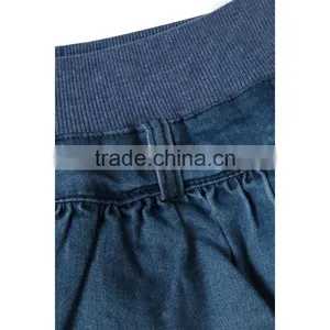 Latest Design Round Pocket Design Sky Blue Culottes Lace Kid Ruffle Dress Pants thumbnail-6