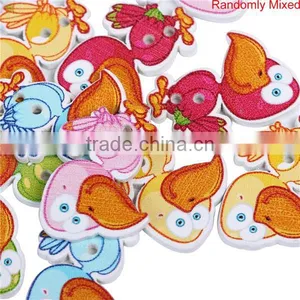 Wood Sewing Buttons Scrapbooking 2 Holes Duck At Random thumbnail-1