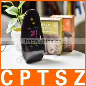YGH-392 LED Color Display Cobblestone Indoor and Outdoor Temperature and Humidity Weather Clock Bell thumbnail-6
