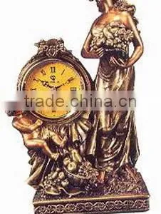 Beautiful Artistic Polyresin Statue Table Clock thumbnail-5