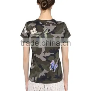 Custom Unisex Cotton Short Sleeve Camouflage Pattern T-shirts,Men & Women Top Quality Camouflage T Shirts For Army thumbnail-3