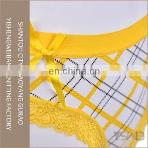 Hot Selling Lace Plaid Panty High Elasticity Cotton Underwear for Fat Women thumbnail-3