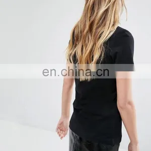 Women Cotton/elastane Stretch Tennis Polo t Shirts Black Color Design thumbnail-2