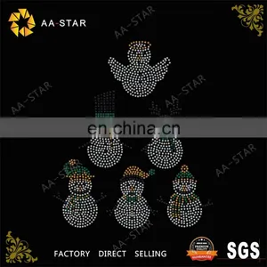 Six Different Kind of Snowmans Pattern Acrylic Rhinestone Motif thumbnail-1