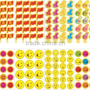 New Hot Custom Printing Removable Kids Rewards Stickers,phrase Stickers,smile Round Face Stickers thumbnail-3