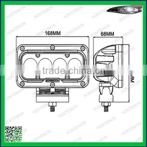 NEW 5 Inch 40W Rectangle LED Driving Light for Jeep, Truck, Tractor thumbnail-2