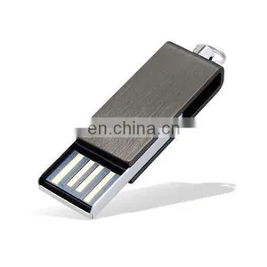 Super Mini Mental Swivel Usb Flash Drive Oem Logo Pen Drive Metal Laser Printing Memory Sticker Disk thumbnail-3